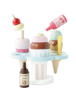 Lody drewniane zabawkowe na podstawce Carlo Le Toy Van