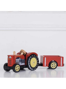 Drewniany traktor Czerwony Bertiego Le Toy Van