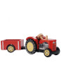 Drewniany traktor Czerwony Bertiego Le Toy Van