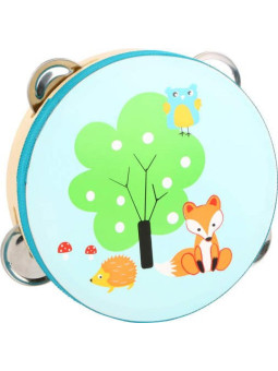 Zabawka muzyczna Tamburyn dla dzieci Mały Lisek, zabawka monessori, zabawka dla 3 latka 