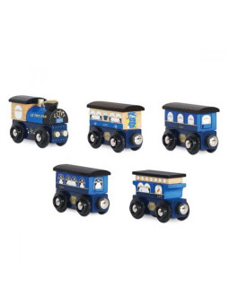 Drewniane pociągi niebieskie Twilight Le Toy Van