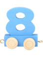 Wagon cyfra liczba 8  nauka liczenia small foot design- drewniana zabawka edukacyjna dla 3 latka