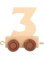 Wagon cyfra liczba 3  nauka liczenia small foot design- drewniana zabawka edukacyjna dla 3 latka
