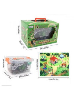 WOOPIE Duży Zestaw Figurki Dzikie Zwierzęta + Mata i Akcesoria 23 el.