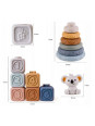 WOOPIE BABY Zestaw Edukacyjny 3w1 Piramidka Klocki Gryzak WOOPIE BABY Zestaw Edukacyjny 3w1 Piramidka Klocki Gryzak