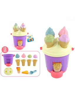 WOOPIE Zestaw do Piaskownicy Lody Foremki Wiaderko z Lodami do piasku