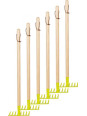 Rakes, set of 6, green Rakes, set of 6, green