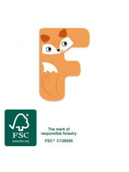 Wooden Nursery Letters Set F