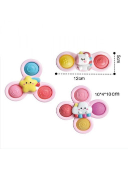 WOOPIE BABY Kosmiczny Spinner Pop-it  Zabawka Sensoryczna  Wymienne 3 szt Różowy.