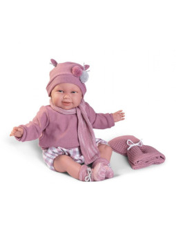 Lalka Martina Mi Primer Reborn Antonio Juan 81387 - Dziewczynka, 52 cm, Brzuszek: Miękki, Kolor oczu: Niebieski