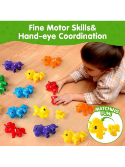 WOOPIE Figurki Montessori Zestaw Edukacyjny Jednorożce do Składania "Dopasuj Literki" 13 el.