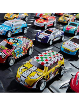 WOOPIE Zestaw Aut Wyścigowych  Autka w Pudełku 50 el. + Mapka