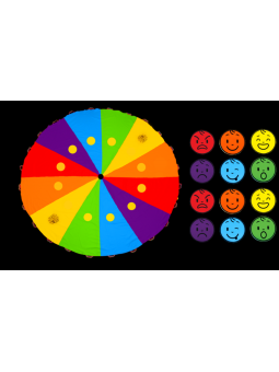 Chusta Edukacyjna AKSON 3m Zestaw duże koła + 12 EMOCJI