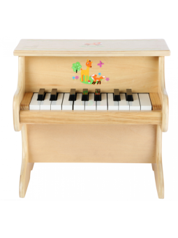 Pianino dla dziecka do zabawy lisek, zabawka monessori small foot design - drewniana zabawka muzyczna dla 3 latka