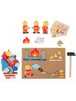 Zabawka Przybijanka dla dzieci - strażak small foot design - zabawka edukacyjna dla 3 latka