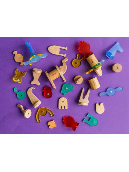 Lekkid, drewniane magnetyczne klocki konstrukcyjne  - EDU BOX