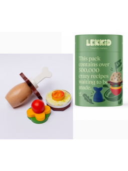 Lekkid, drewniane magnetyczne klocki konstrukcyjne- Jedzenie