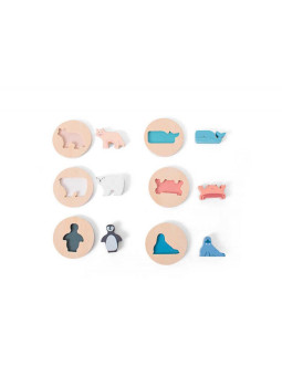 BS Toys, Drewniane puzzle konturowe - Dopasuj kształt