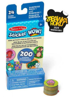 Mini notesik z naklejkami niespodziankami- uzupełnienie Sticker WOW!