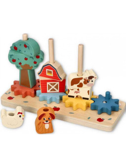 Układanka z kołami zębatymi- Zakręcona farma