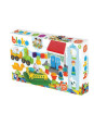 MOCHTOYS Klocki Jeżyki Pin Bricks FARMA w Kartonie 100 el. + 3 Figurki