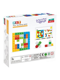 WOOPIE Gra Układanka Matematyczna Klocki Konstrukcyjne + Wzory 148 el.