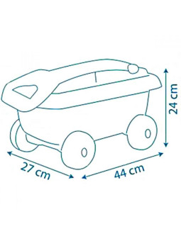 SMOBY Wózek z Wiaderkiem i Akcesoriami do Piasku Świnka Peppa