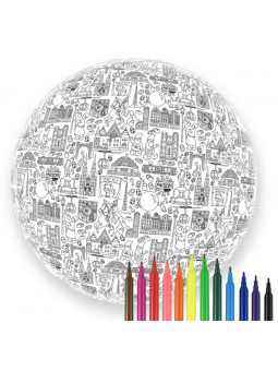 Piłka Balonowa do kolorowania XXL Akson seria miasta: WROCŁAW