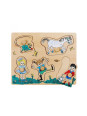 Drewniane puzzle z uchwytami 5 szt Pippi