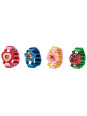 Wooden watch with elastic strap and movable hands - set of 8