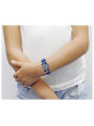 Wooden watch with elastic strap and movable hands - set of 8