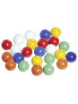 Glass marbles solid coloured - set of 6