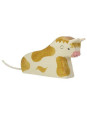 Bull, lying, brown
