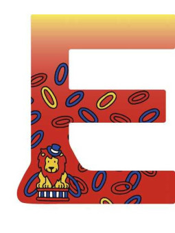 Letter E - set of 6