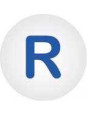 Click bead R - set of 10