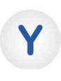 Click bead Y - set of 10