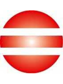 Click bead red/white stripes - set of 10