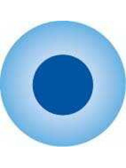 Click bead azure with blue dot - set of 10