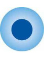 Click bead azure with blue dot - set of 10