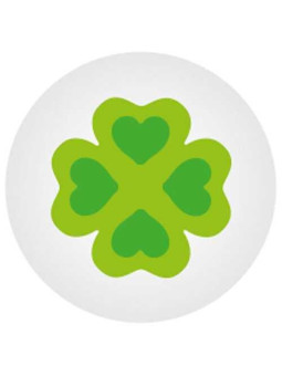 Click bead cloverleaf - set of 10