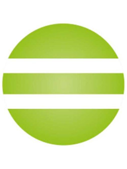 Click bead green/white stripes - set of 10