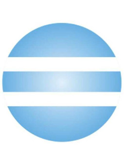 Click bead blue/white stripes - set of 10