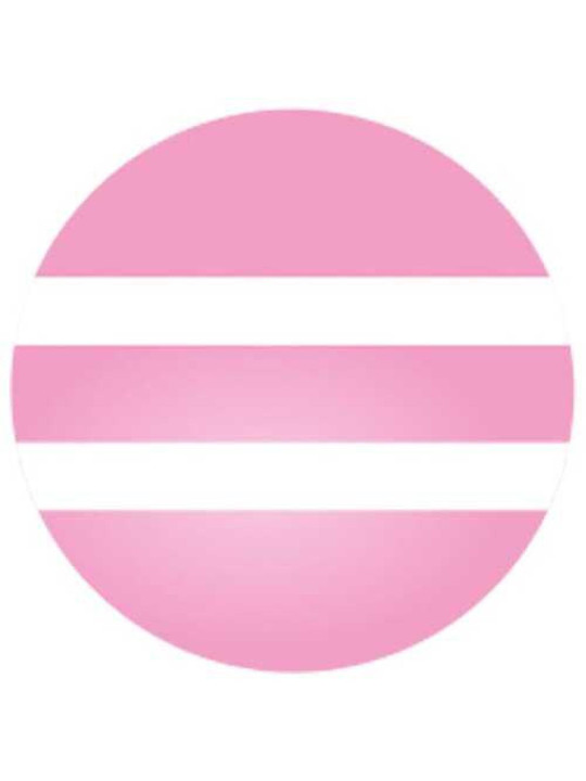 Click bead pink/white stripes - set of 10