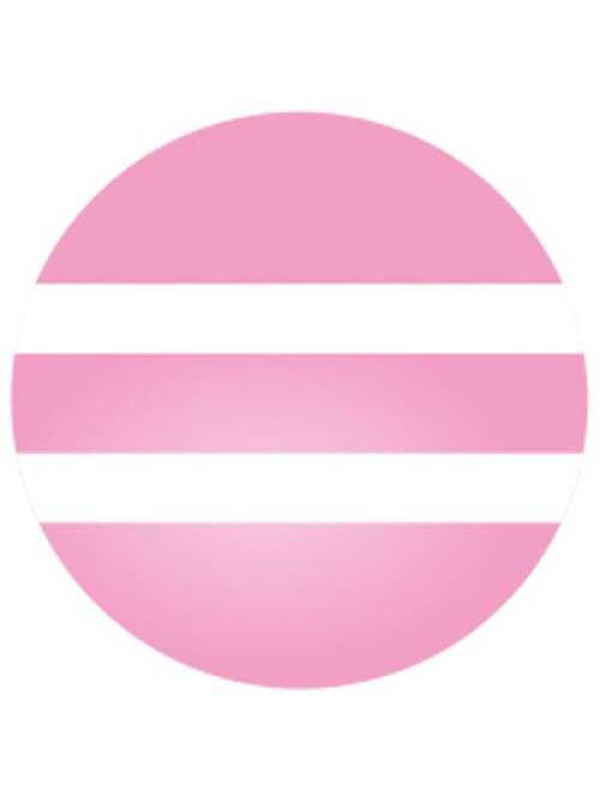 Click bead pink/white stripes - set of 10
