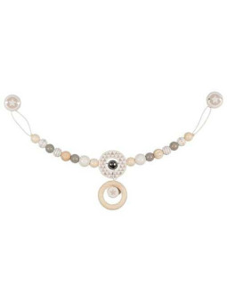 Pram chain star grey with clips