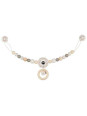 Pram chain star grey with clips