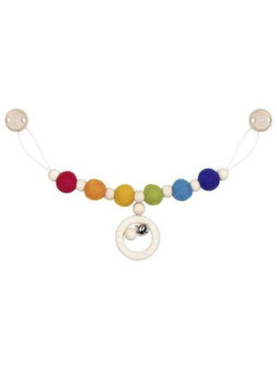 Pram chain rainbow with clips