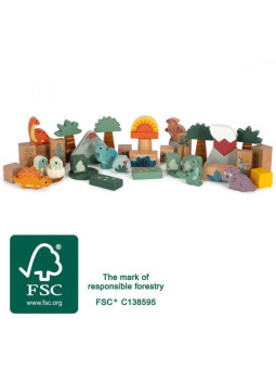 Wooden Building Blocks "Dino"