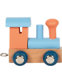 Letters Train Polar Train Engine salmon & ice blue