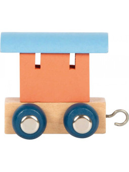 Letters Train Polar Train Car salmon & ice blue